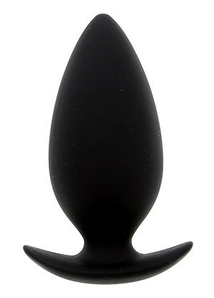 Чёрная анальная пробка BOOTYFUL ANAL PLUG MEDIUM BLACK - 9,8 см. - Dream Toys