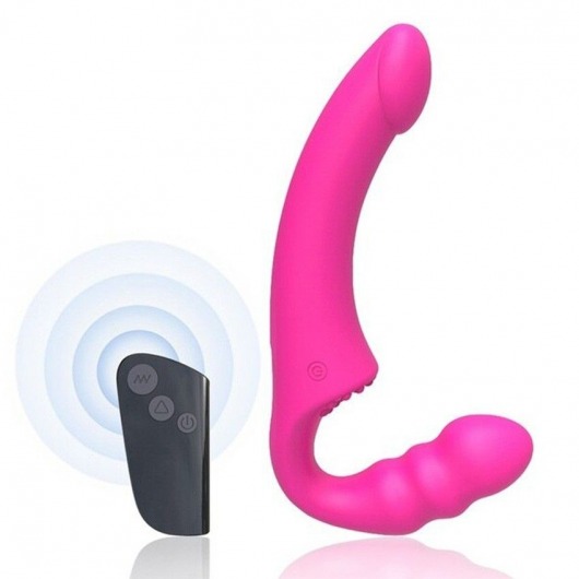 Розовый безремневой страпон Straples Strap-On Dildo - Erokay - купить с доставкой во Владивостоке