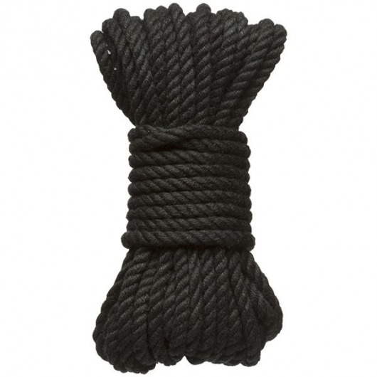 Черная верёвка для связывания и фиксации Bind Tie - 9,14 м. - Doc Johnson - купить с доставкой во Владивостоке
