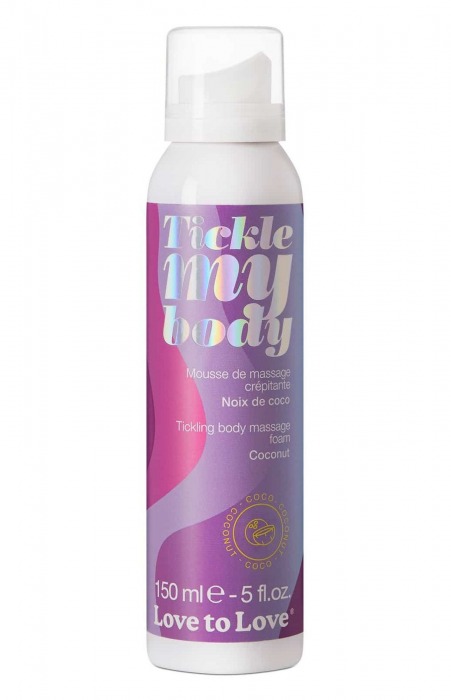 Массажная хрустящая пенка Tickle My Body Coconut с ароматом кокоса - 150 мл. - Love to Love - купить с доставкой во Владивостоке