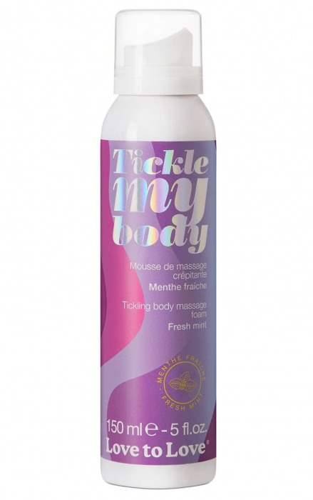 Массажная хрустящая пенка Tickle My Body Fresh Mint с ароматом мяты - 150 мл. - Love to Love - купить с доставкой во Владивостоке