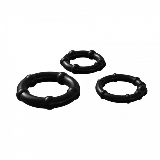 Набор из 3 черных эрекционных колец Babooom Ring Set - Adrien Lastic - во Владивостоке купить с доставкой