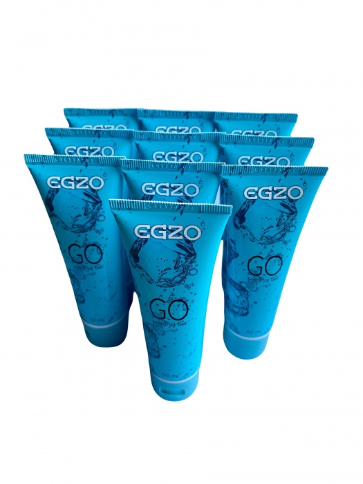 Набор из 10 пролонгирующих лубрикантов на водной основе Egzo Go (по 50 мл.) - EGZO - купить с доставкой во Владивостоке