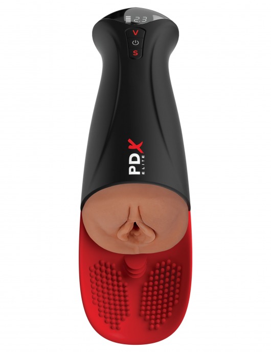 Мастурбатор-вагина в колбе с вибрацией Fuck-O-Matic Pro XL - Pipedream - во Владивостоке купить с доставкой