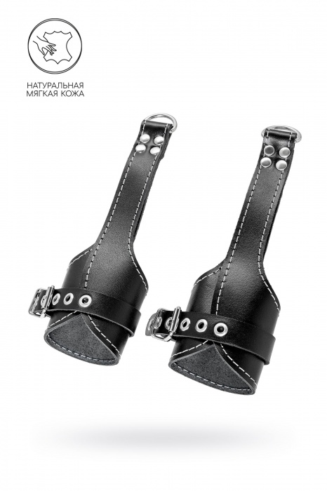 Черные подвесы с белой строчкой - Pecado - купить с доставкой во Владивостоке