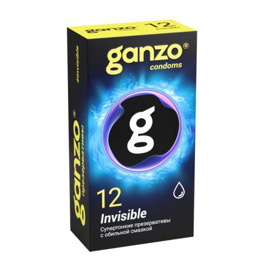 Супертонкие презервативы Ganzo Invisible - 12 шт. - Ganzo - купить с доставкой во Владивостоке