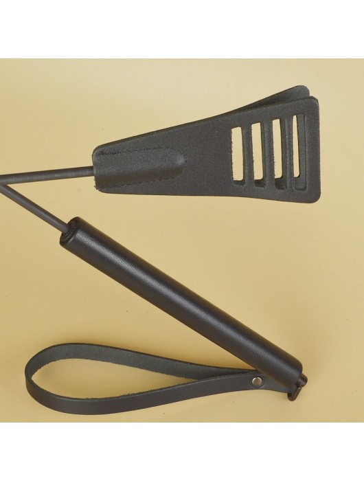 Черный кожаный стек «Сириус» - 60 см. - Sitabella - купить с доставкой во Владивостоке