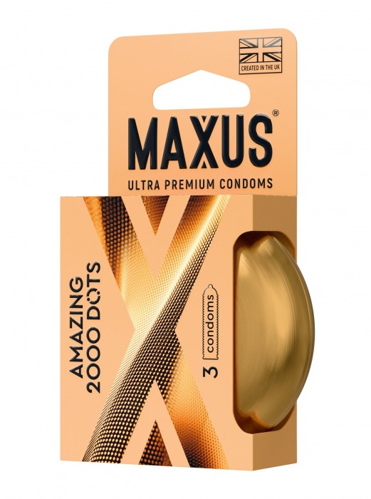 Точечные презервативы MAXUS 2000 Amazing Dots с железным кейсом - 3 шт. - Maxus - купить с доставкой во Владивостоке