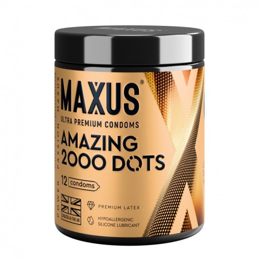 Точечные презервативы MAXUS 2000 Amazing Dots с железным кейсом - 12 шт. - Maxus - купить с доставкой во Владивостоке