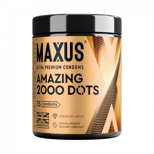 Точечные презервативы MAXUS 2000 Amazing Dots с железным кейсом - 15 шт. - Maxus - купить с доставкой во Владивостоке