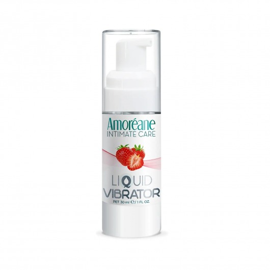 Жидкий вибратор со вкусом клубники Amoreane Strawberry - 30 мл. - Amoreane - купить с доставкой во Владивостоке