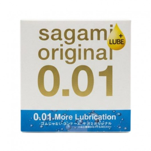 Увлажнённый презерватив Sagami Original 0.01 Extra Lub - 1 шт. - Sagami - купить с доставкой во Владивостоке