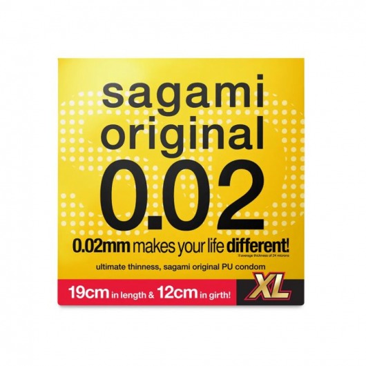 Презерватив увеличенного размера Sagami Original 0.02 XL-size - 1 шт. - Sagami - купить с доставкой во Владивостоке