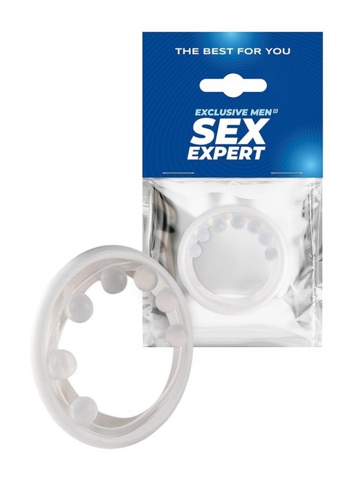 Эрекционное кольцо с мягкой стимулирующей насадкой - Sex Expert - во Владивостоке купить с доставкой