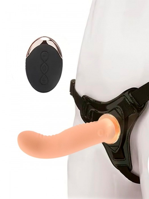 Женский вибрострапон со съемной насадкой и пультом ДУ - Erokay - купить с доставкой во Владивостоке