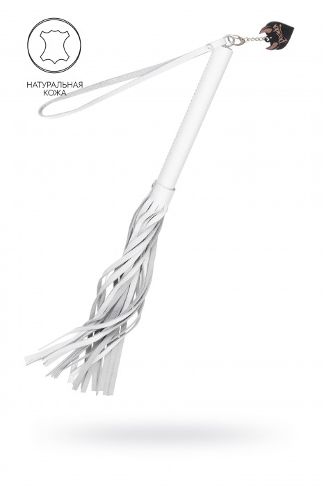 Белая кожаная плеть - 50 см. - Pecado - купить с доставкой во Владивостоке
