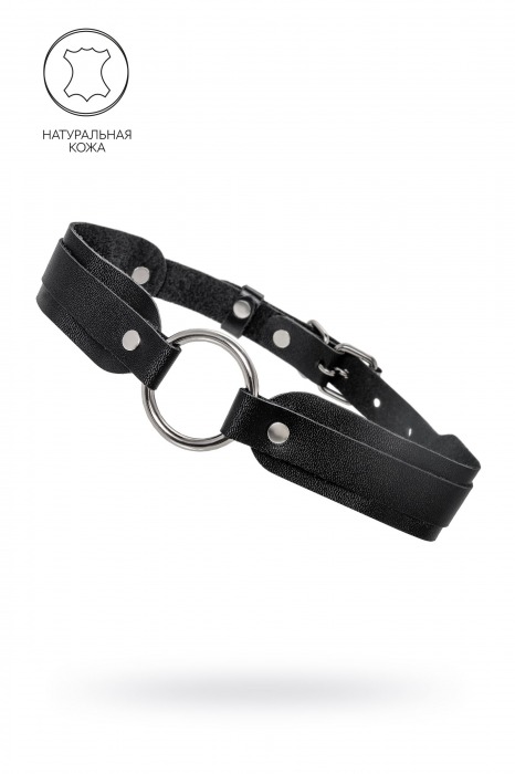 Черный кожаный чокер-ошейник со скруглёнными углами - Pecado - купить с доставкой во Владивостоке
