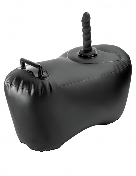 Черное надувное кресло с платформой для фиксации дилдо Body Dock Inflatable Love Seat - Pipedream - купить с доставкой во Владивостоке