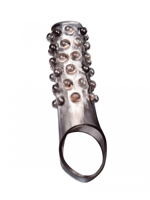 Дымчатая насадка на пенис с выпуклостями - 11 см. - Sex Expert - во Владивостоке купить с доставкой