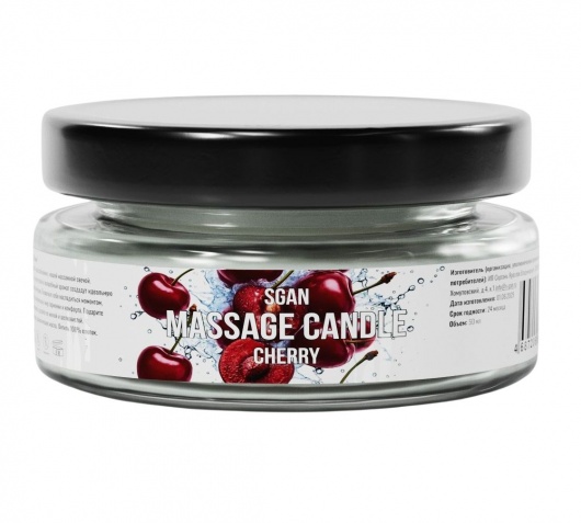 Массажная свеча «Спелая вишня» - 50 мл. - SGAN - купить с доставкой во Владивостоке
