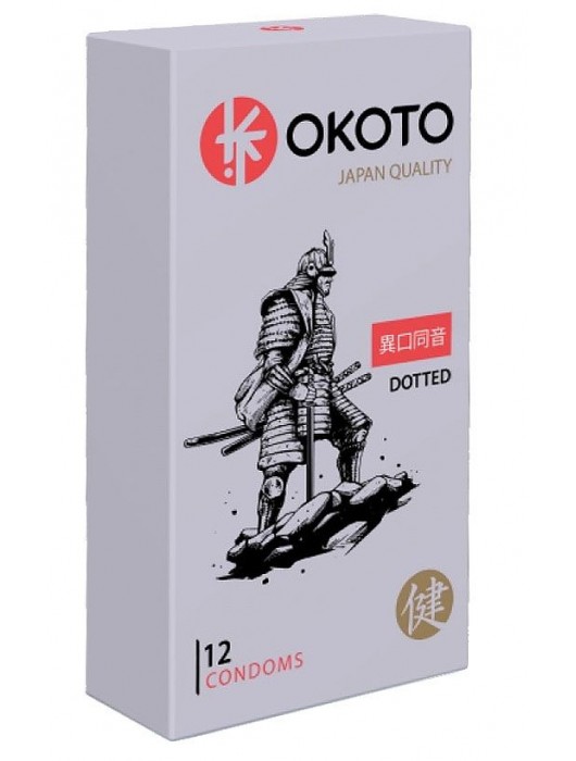 Точечные презервативы OKOTO Dotted - 12 шт. - Sitabella - купить с доставкой во Владивостоке