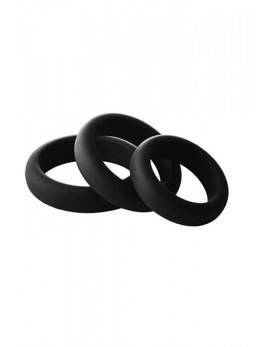 Набор из 3 черных эрекционных колец Smooth Silicone Cockring Pack - Dream Toys - во Владивостоке купить с доставкой