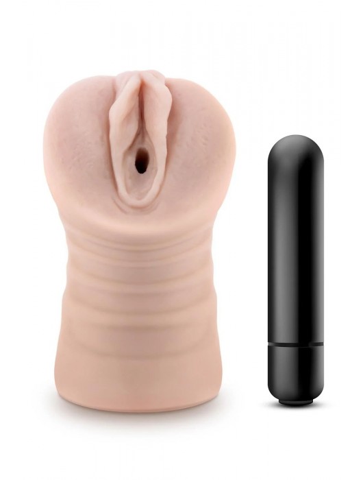 Телесный мастурбатор-вагина Ayumi с вибрацией - Blush Novelties - во Владивостоке купить с доставкой