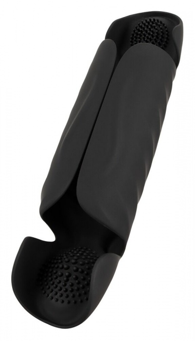 Черный вибромастурбатор с трехточечной стимуляцией Penis Trainer with 3 Point Stimulation - Orion - во Владивостоке купить с доставкой