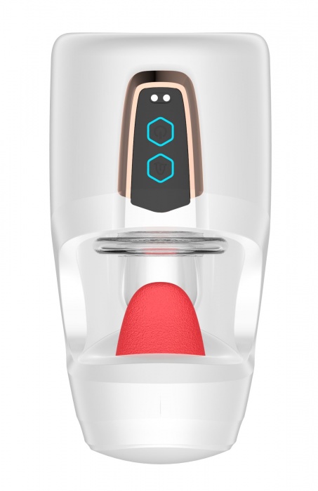 Белый мастурбатор с язычком и возвратно-поступательными движениями - Secwell - во Владивостоке купить с доставкой