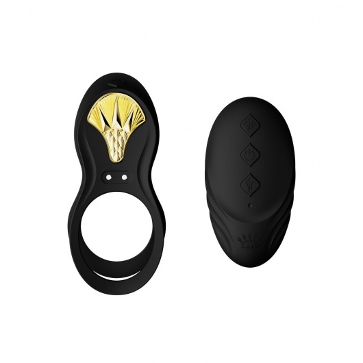 Черное эрекционное виброкольцо Bayek с пультом ДУ - Zalo - во Владивостоке купить с доставкой