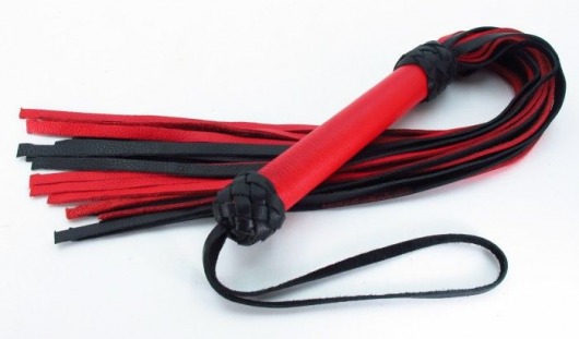 Черно-красная плеть с красной ручкой  Турецкие головы  - 57 см. - БДСМ Арсенал - купить с доставкой во Владивостоке