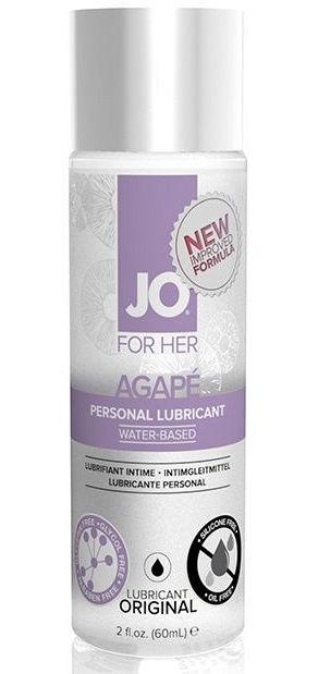 Лубрикант на водной основе для женщин JO AGAPE LUBRICANT ORIGINAL - 60 мл. - System JO - купить с доставкой во Владивостоке