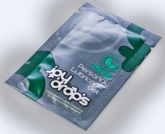 Пробник смазки на водной основе с ароматом мяты JoyDrops Mint - 5 мл. - JoyDrops - купить с доставкой во Владивостоке