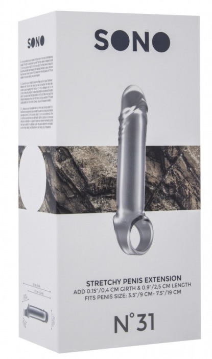 Прозрачная удлиняющая насадка Stretchy Penis Extension No.31 - Shots Media BV - во Владивостоке купить с доставкой