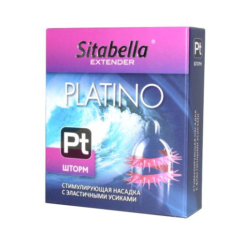 Стимулирующая насадка со спиралью из усиков Platino  Шторм - Sitabella - купить с доставкой во Владивостоке