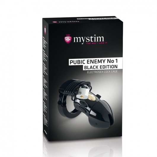 Пояс верности с электростимуляцией Mystim Pubic Enemy No1 Black Edition - MyStim - купить с доставкой во Владивостоке