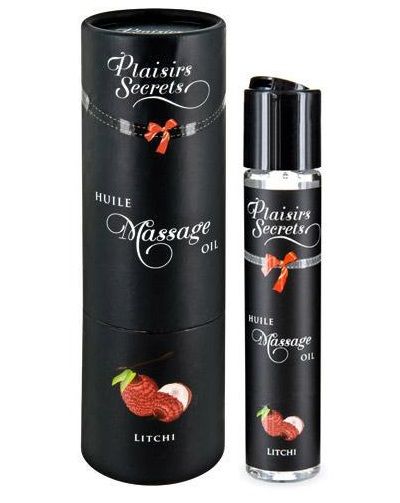 Массажное масло с ароматом личи Huile de Massage Gourmande Litchi - 59 мл. - Plaisir Secret - купить с доставкой во Владивостоке