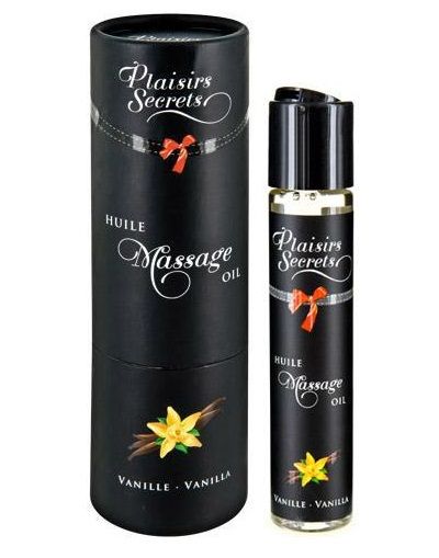 Массажное масло с ароматом ванили Huile de Massage Gourmande Vanille - 59 мл. - Plaisir Secret - купить с доставкой во Владивостоке