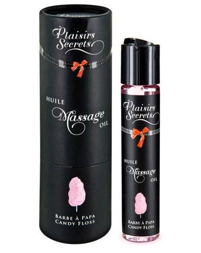 Массажное масло с ароматом сладкой ваты Huile de Massage Gourmande Barbe à Papa - 59 мл. - Plaisir Secret - купить с доставкой во Владивостоке