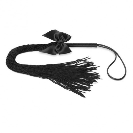 Чёрная плётка Lilly Whip Bijoux - Bijoux Indiscrets - купить с доставкой во Владивостоке