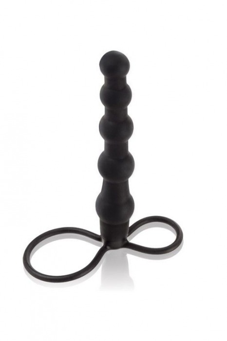 Насадка на пенис для двойного проникновения Silicone Beaded Double Rider - 14 см. - California Exotic Novelties - во Владивостоке купить с доставкой