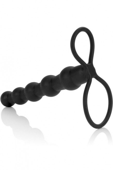 Насадка на пенис для двойного проникновения Silicone Beaded Double Rider - 14 см. - California Exotic Novelties - во Владивостоке купить с доставкой