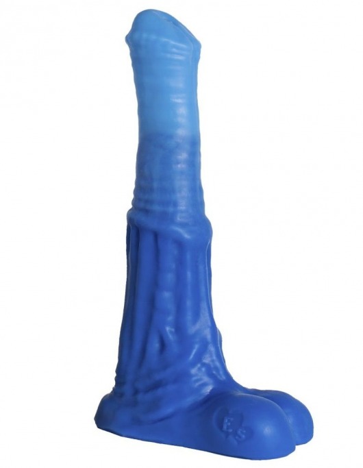 Синий фаллоимитатор  Пегас Small  - 21 см. - Erasexa - купить с доставкой во Владивостоке