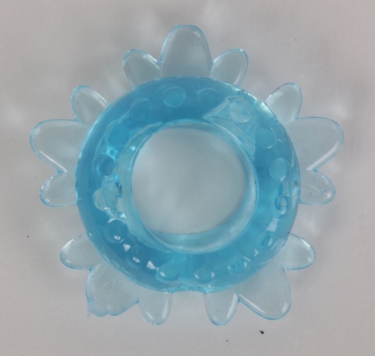 Голубое эрекционное кольцо  Снежинка - White Label - во Владивостоке купить с доставкой