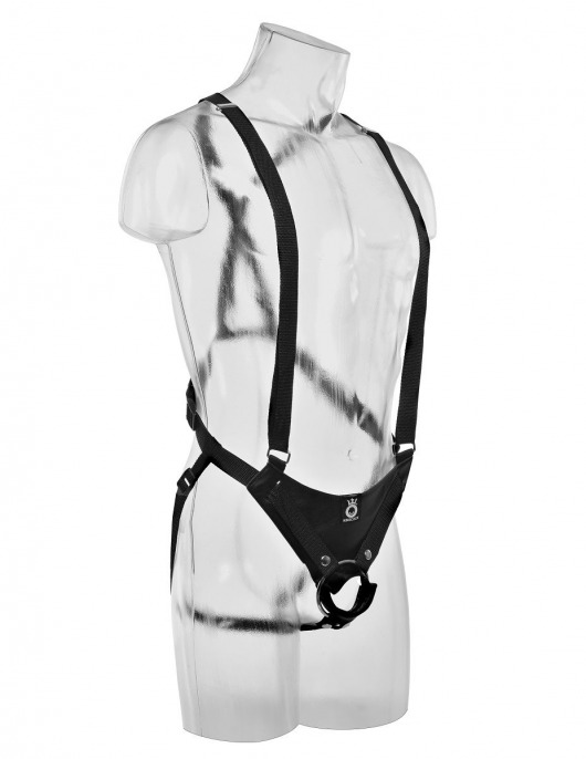 Страпон-система с телесной насадкой 12  Hollow Strap-On Suspender System - 30 см. - Pipedream - купить с доставкой во Владивостоке