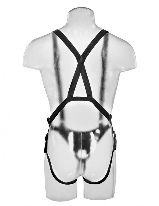 Страпон-система с телесной насадкой 12  Hollow Strap-On Suspender System - 30 см. - Pipedream - купить с доставкой во Владивостоке