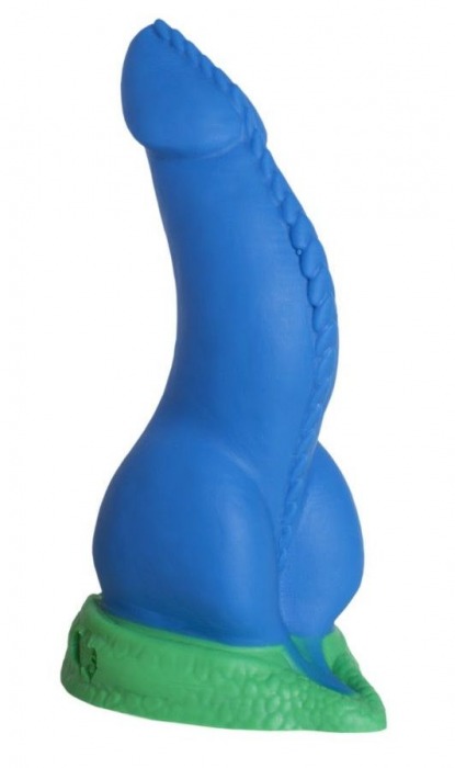 Синий фаллоимитатор  Дракон Эглан Medium  - 24 см. - Erasexa - купить с доставкой во Владивостоке