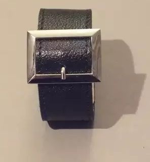 Чёрный браслет с квадратной пряжкой - Подиум - купить с доставкой во Владивостоке