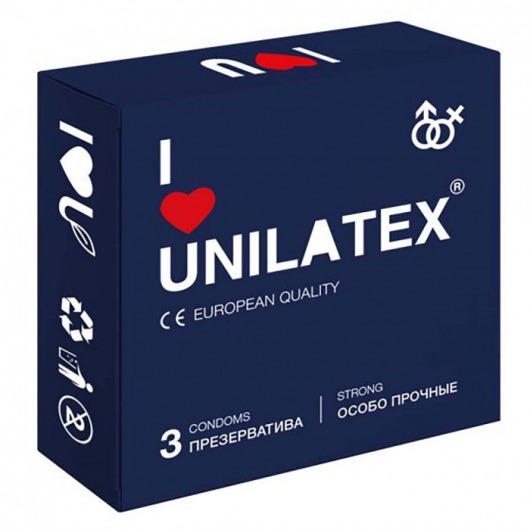 Ультрапрочные презервативы Unilatex Extra Strong - 3 шт. - Unilatex - купить с доставкой во Владивостоке