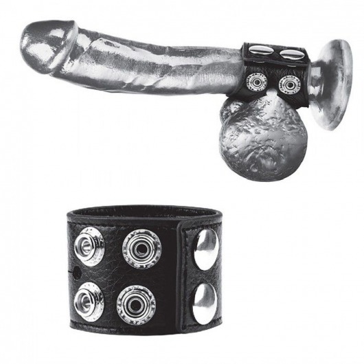 Ремень на член и мошонку 1.5  Cock Ring With Ball Strap - BlueLine - купить с доставкой во Владивостоке